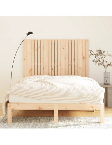 Testiera da Parete 146,5x3x110 cm in Legno Massello di Pino