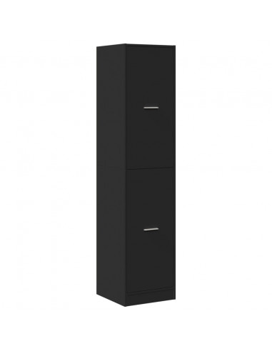 Armadietto da Farmacia Nero 40x41x174,5 cm in Truciolato