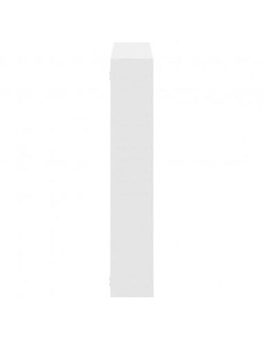 Mensola a Cubo da Parete 12 Scomparti Bianca in Truciolato