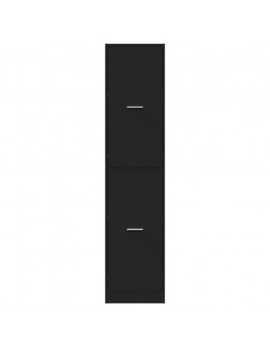 Armadietto da Farmacia Nero 40x41x174,5 cm in Truciolato