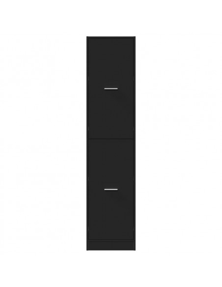 Armadietto da Farmacia Nero 40x41x174,5 cm in Truciolato