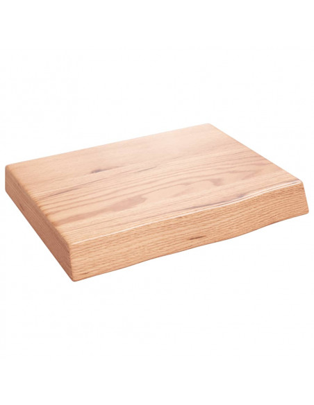 Piano Bagno Marrone 40x30x(2-6) cm Legno Massello Trattato