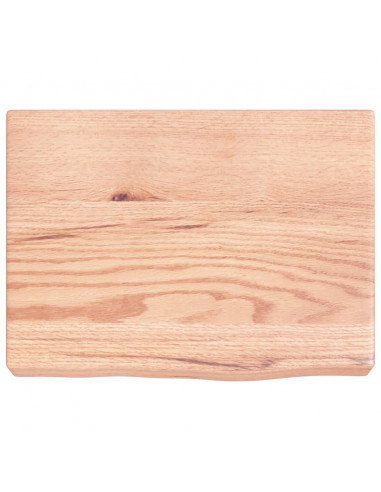 Piano Bagno Marrone 40x30x(2-6) cm Legno Massello Trattato