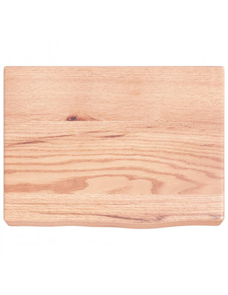 Piano Bagno Marrone 40x30x(2-6) cm Legno Massello Trattato