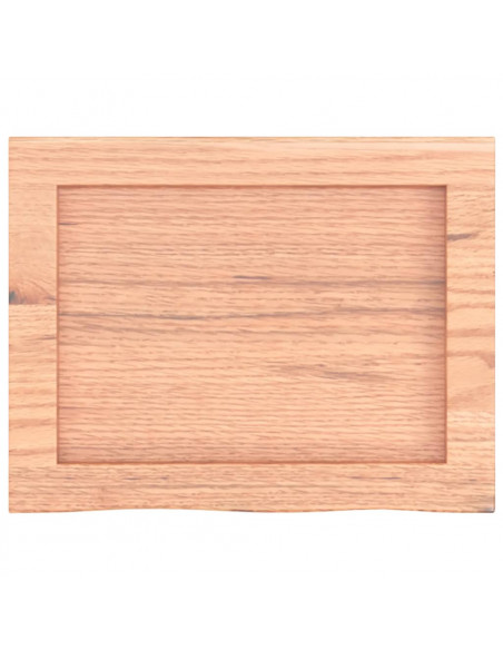 Piano Bagno Marrone 40x30x(2-6) cm Legno Massello Trattato