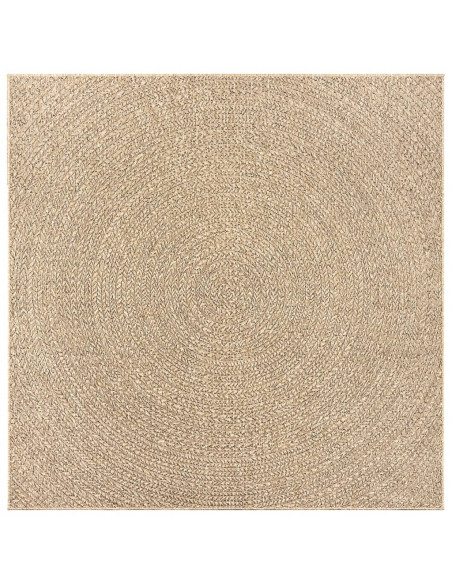 Tappeto ZIZUR 120x120 cm Aspetto Iuta per Interni ed Esterni