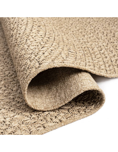 Tappeto ZIZUR 120x120 cm Aspetto Iuta per Interni ed Esterni