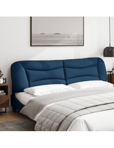 Cuscino Testiera Blu 200 cm in Tessuto