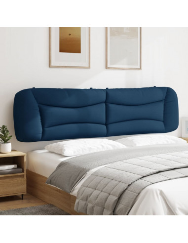 Cuscino Testiera Blu 200 cm in Tessuto
