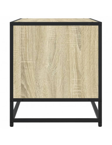 Mobile TV Rovere Sonoma 91x40x46 cm Legno Multistrato e Metallo