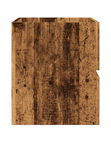 Mobile Pensile da Bagno Legno Antico 80x38,5x45cm in Truciolato