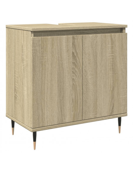 Mobile da Bagno Rovere Sonoma 58x33x60 cm in Legno Multistrato
