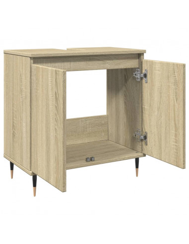 Mobile da Bagno Rovere Sonoma 58x33x60 cm in Legno Multistrato
