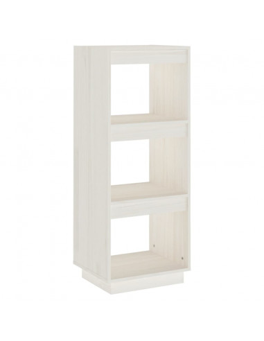 Libreria/Divisorio Bianco 40x35x103cm in Legno Massello di Pino