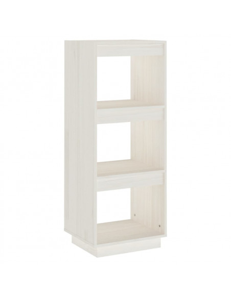 Libreria/Divisorio Bianco 40x35x103cm in Legno Massello di Pino