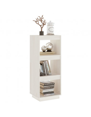 Libreria/Divisorio Bianco 40x35x103cm in Legno Massello di Pino