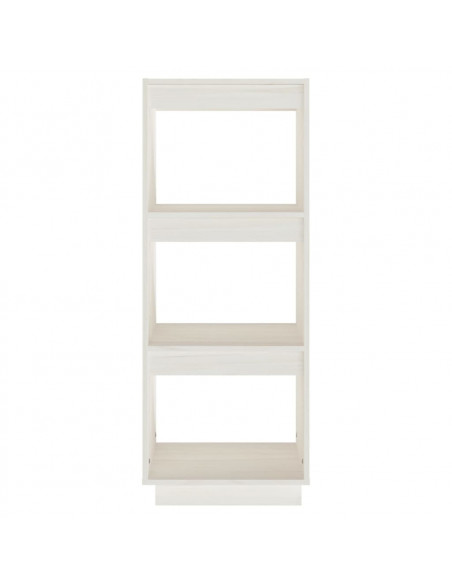 Libreria/Divisorio Bianco 40x35x103cm in Legno Massello di Pino