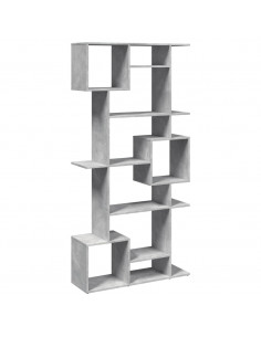 Libreria Grigio Cemento 92x29x188 cm in Legno Multistrato 2