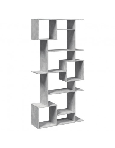 Libreria Grigio Cemento 92x29x188 cm in Legno Multistrato