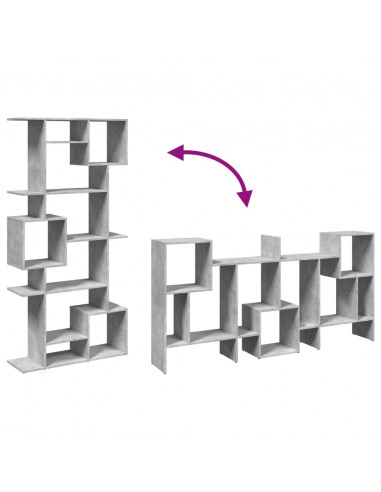 Libreria Grigio Cemento 92x29x188 cm in Legno Multistrato