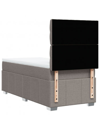 Giroletto a Molle con Materasso Tortora 80x200 cm inTessuto