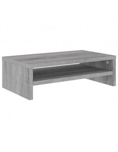 Supporto per Monitor Grigio Sonoma 42x24x13cm Legno Multistrato