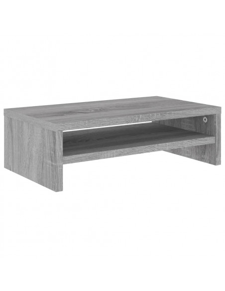 Supporto per Monitor Grigio Sonoma 42x24x13cm Legno Multistrato