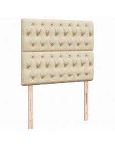 Giroletto a Molle con Materasso Crema 120x190 cm in Tessuto 2