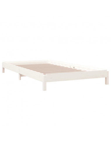 Letto Impilabile Bianco 90x200cm in Legno Massello di Pino