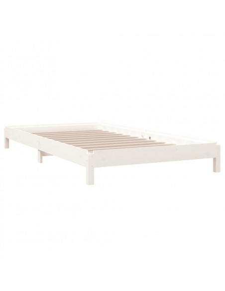Letto Impilabile Bianco 90x200cm in Legno Massello di Pino