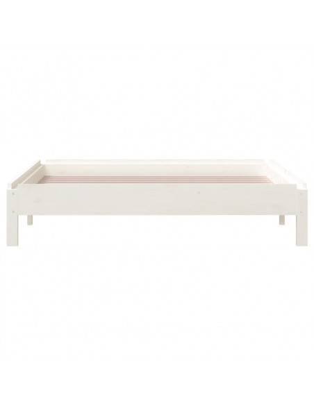Letto Impilabile Bianco 90x200cm in Legno Massello di Pino