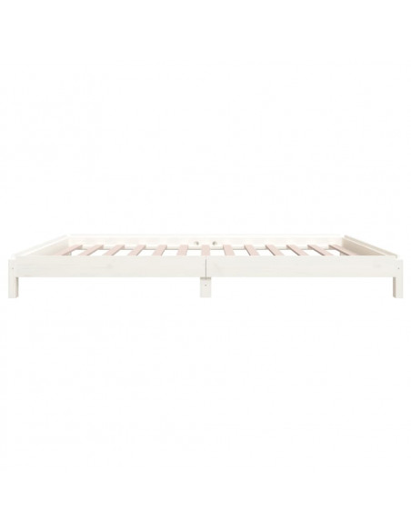 Letto Impilabile Bianco 90x200cm in Legno Massello di Pino