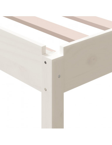 Letto Impilabile Bianco 90x200cm in Legno Massello di Pino