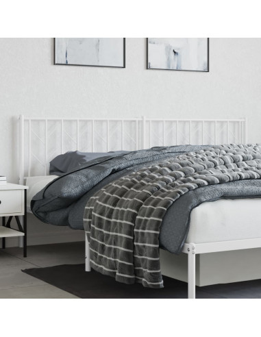 Testiera in Metallo Bianco 193 cm