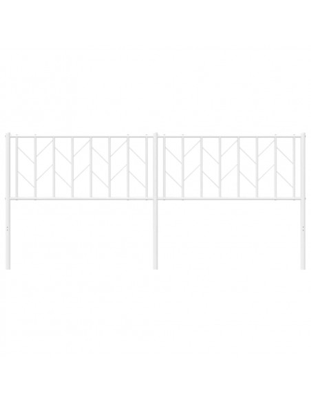 Testiera in Metallo Bianco 193 cm