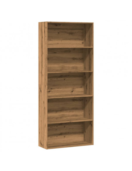 Libreria Rovere Artigianale 80x30x189 cm in Legno Multistrato