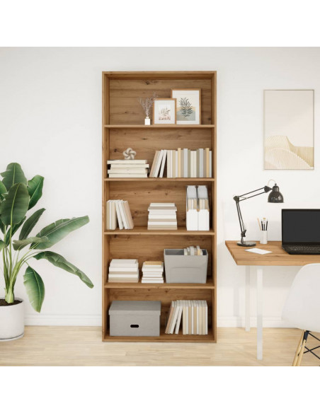 Libreria Rovere Artigianale 80x30x189 cm in Legno Multistrato