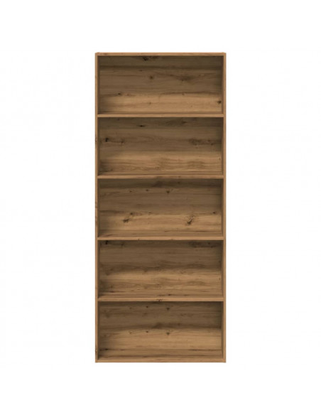 Libreria Rovere Artigianale 80x30x189 cm in Legno Multistrato