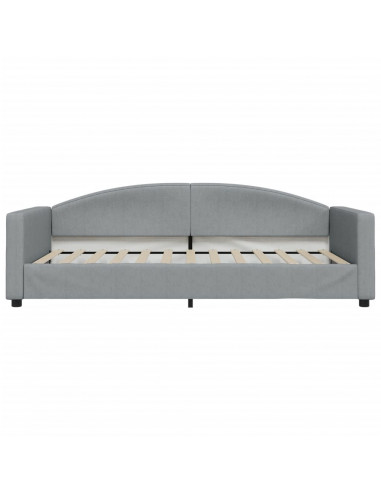 Divano Letto Estraibile Cassetti Grigio Chiaro 100x200 Tessuto
