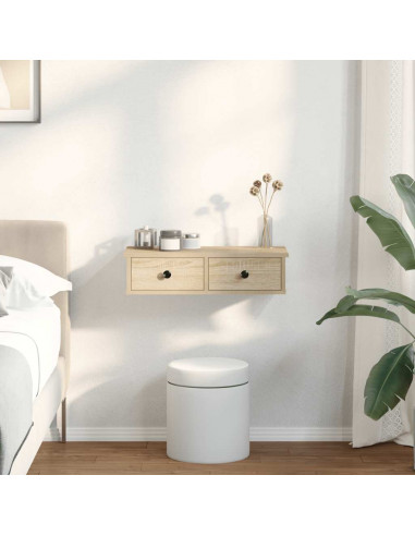 Scaffale a Parete con Cassetti Sonoma 60x25x15 cm in Truciolato