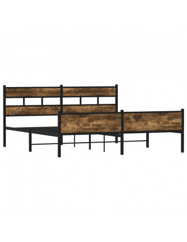 Giroletto senza Materaso in Metallo Rovere Fumo 180x200 cm