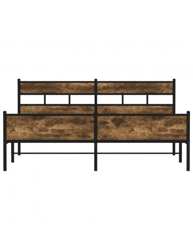 Giroletto senza Materaso in Metallo Rovere Fumo 180x200 cm