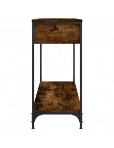 Tavolino Consolle Rovere Fumo 100x34,5x75cm Legno Multistrato 2