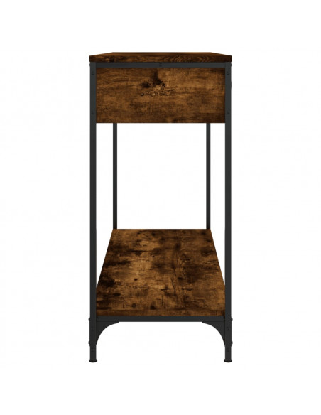 Tavolino Consolle Rovere Fumo 100x34,5x75cm Legno Multistrato