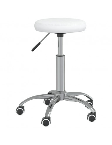 Sedia da Ufficio Girevole Bianca in Similpelle