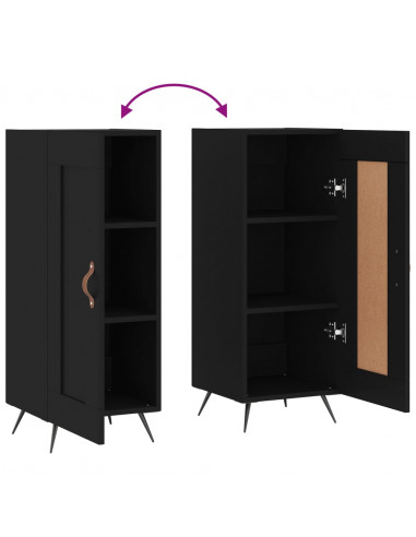 Credenza Nero 34,5x34x90 cm in Legno Multistrato