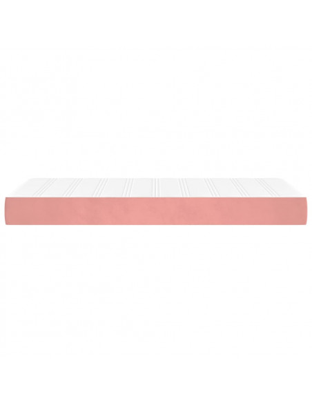 Materasso a Molle Insacchettate Rosa 100x200x20 cm in Velluto