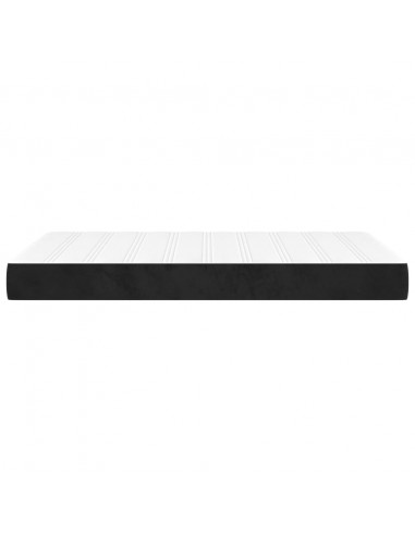 Materasso a Molle Insacchettate Nero 120x200x20 cm in Velluto