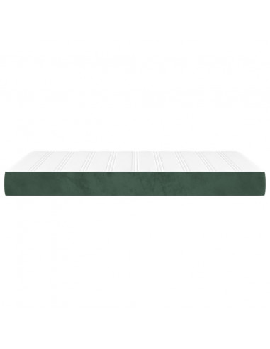 Materasso a Molle Verde Scuro 120x200x20 cm in Velluto