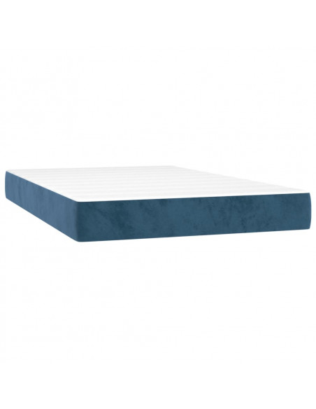 Materasso a Molle Blu Scuro 120x200x20 cm in Velluto